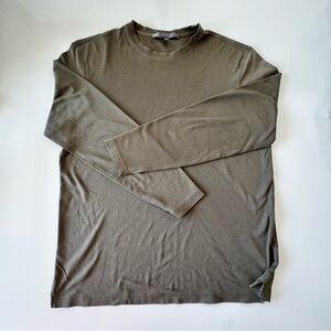 Robert Barakett Long Sleeve T-Shirt Dark Green LARGE Cozy 100% Pima Cotton